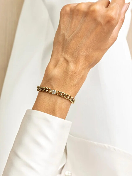 Elegante bracciale placcato oro Kendall White Bracelet MCB23079G