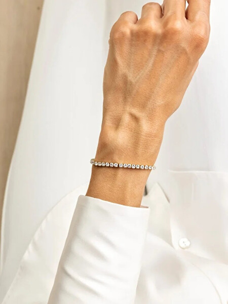 Aranyozott karkötő Tessa White Bracelet MCB23057G