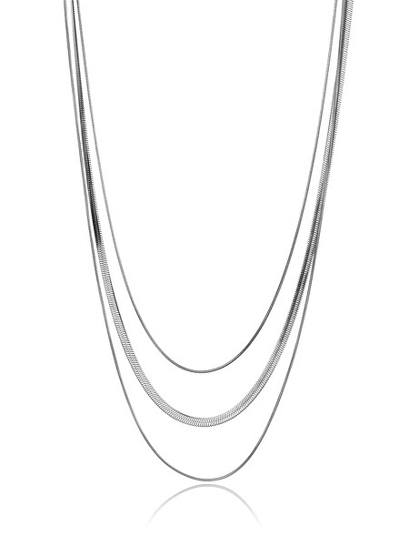 Dreifache Stahlhalskette Kayla Silver Necklace MCN23102S