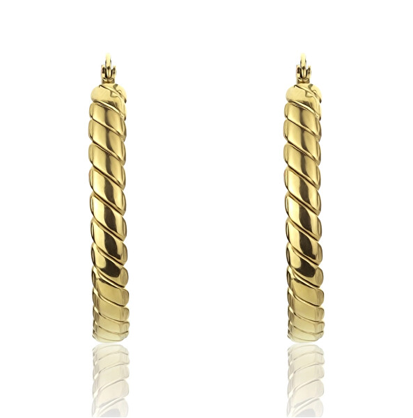 Elegantní kruhové náušnice Stella Gold Earrings MCE23014G