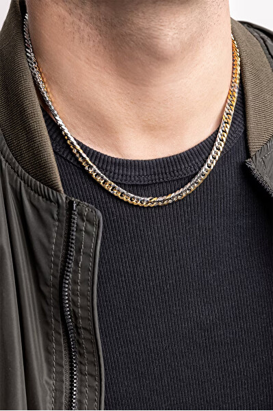 Výrazný ocelový bicolor řetízek pro muže MCGN5044SG