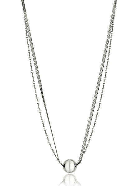 Dvojitý ocelový náhrdelník Skye Silver Necklace MCN24001S