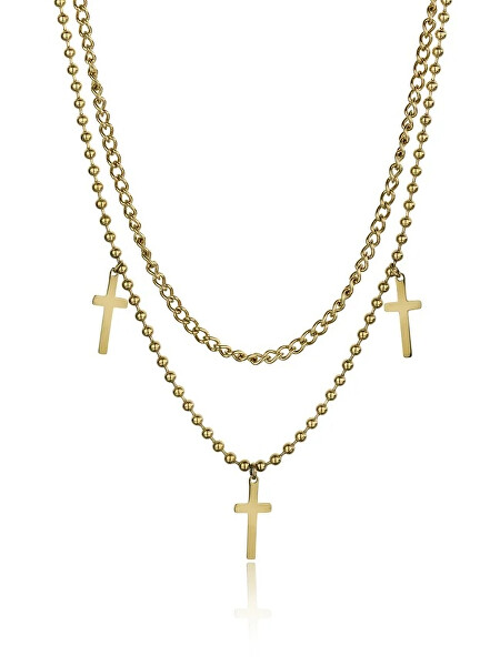 Dvojitý pozlacený náhrdelník Brooke Gold Necklace MCN23106G