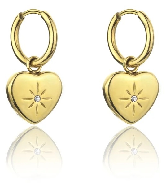 Cercei frumoși placați cu aur Celine Gold Earrings MCE23147G