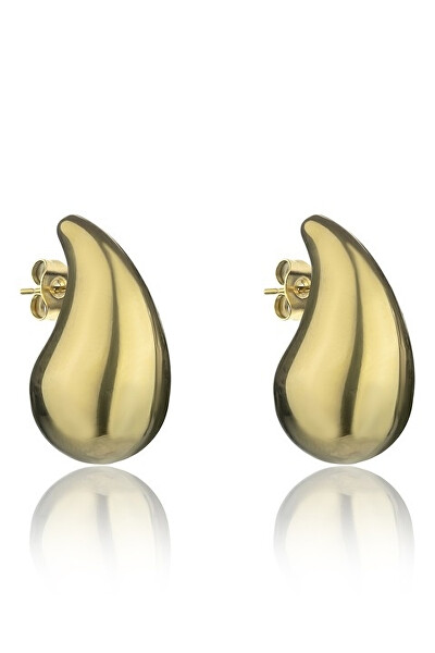Nadčasové pozlacené náušnice Tear Drop MCE24033G
