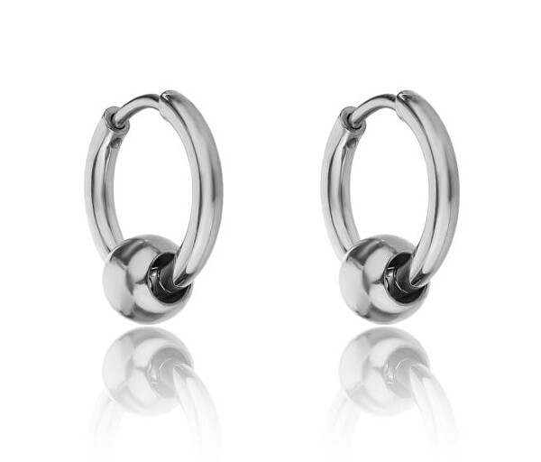 Ocelové kruhové náušnice Everly Silver Earrings MCE23023S