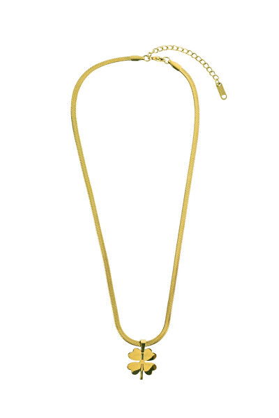 Colier placat cu aur cu trifoi Aurevia Gold MCN260812G