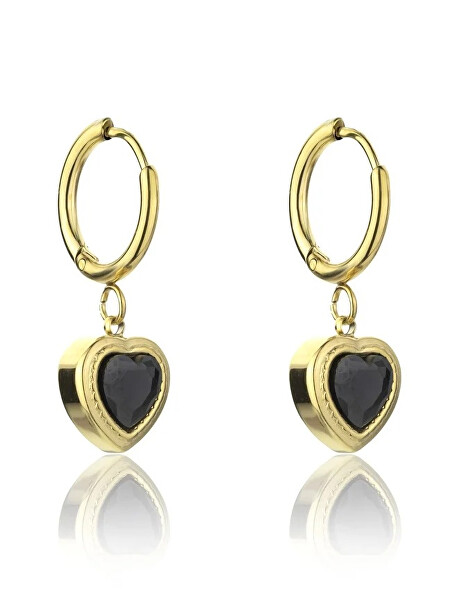 Affascinanti orecchini placcati in oro Nicole Black Earrings MCE23106G
