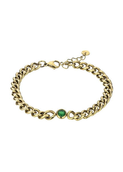Brățară elegantă placată cu aur Kendall Green Bracelet MCB23080G