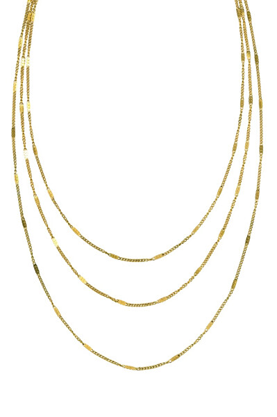 Trojitý pozlacený náhrdelník Velmira Gold MCN260630G