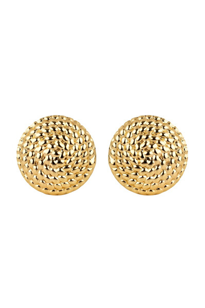 Výrazné pozlacené náušnice Camellia Gold Earrings MCE250210G