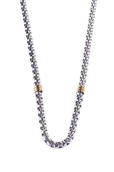 Výrazný pánský bicolor řetízek z oceli MCGN5071SG