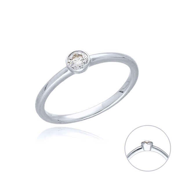 Diamantový prsten z bílého zlata RAL00133