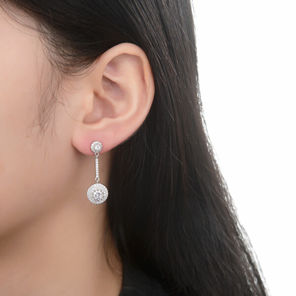Eleganti orecchini in argento con zirconi cubici E0003085