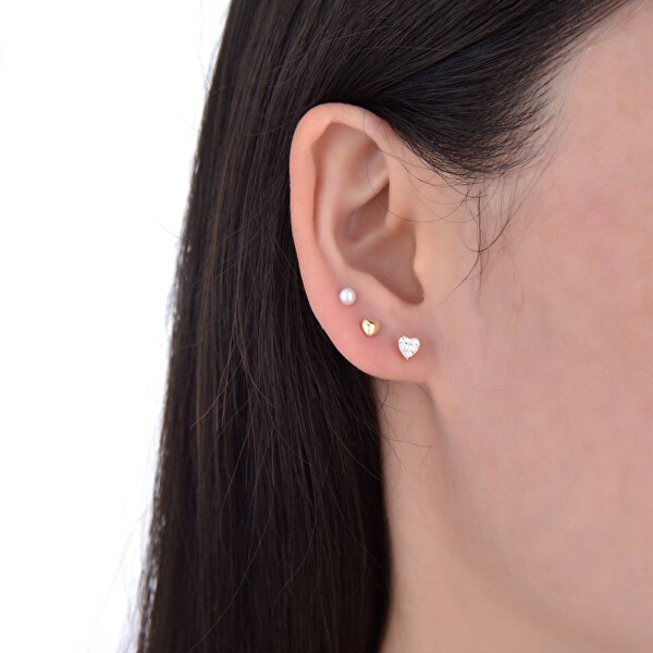 Sada pozlacených peckových náušnic E0004934 (3 páry náušnic)