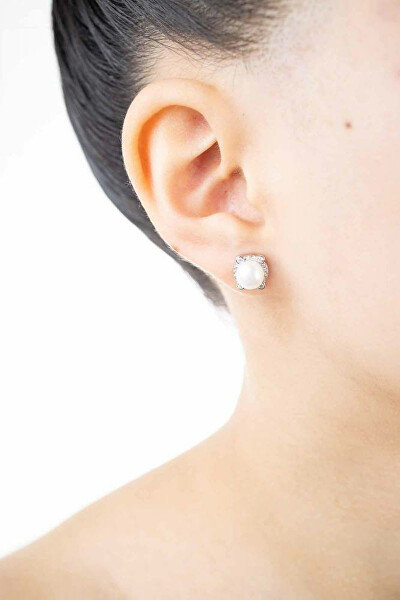Egyedi ezüst fülbevaló gyöngyökkel EP000184