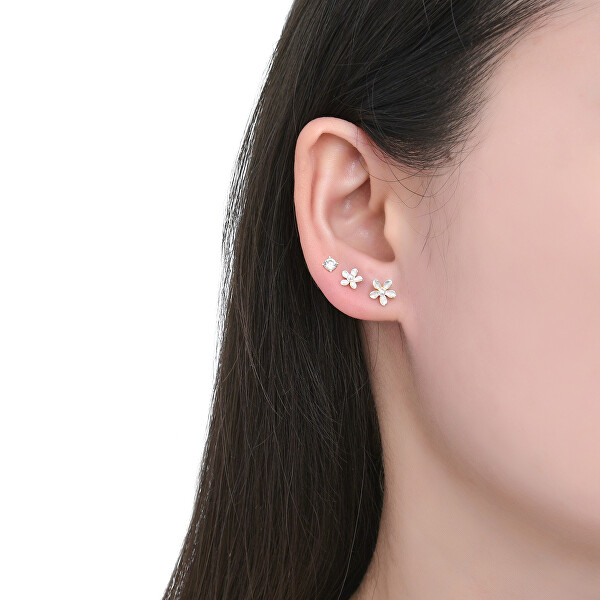 Krásná pozlacená sada náušnic E0004870 (3 páry náušnic)