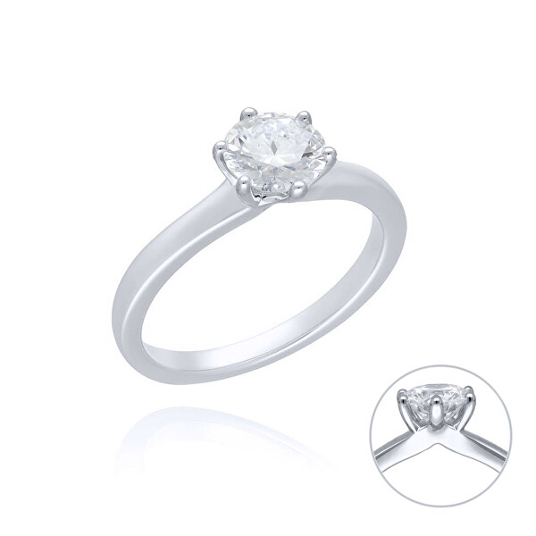 Diamantový prsten z bílého zlata RAL00210-P