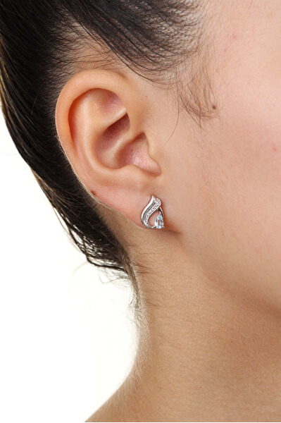 Varázslatos ezüst fülbevalók topáz kővel EG000143