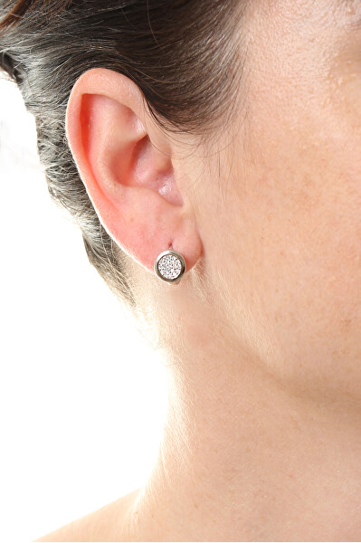 Bájos ezüst fülbevalók cirkónium kövekkel E0000164