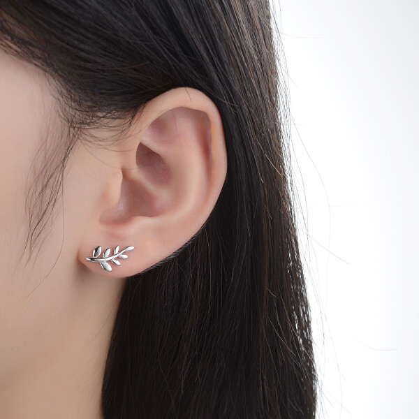 Bezaubernde längliche Ohrringe aus Silber E0002417