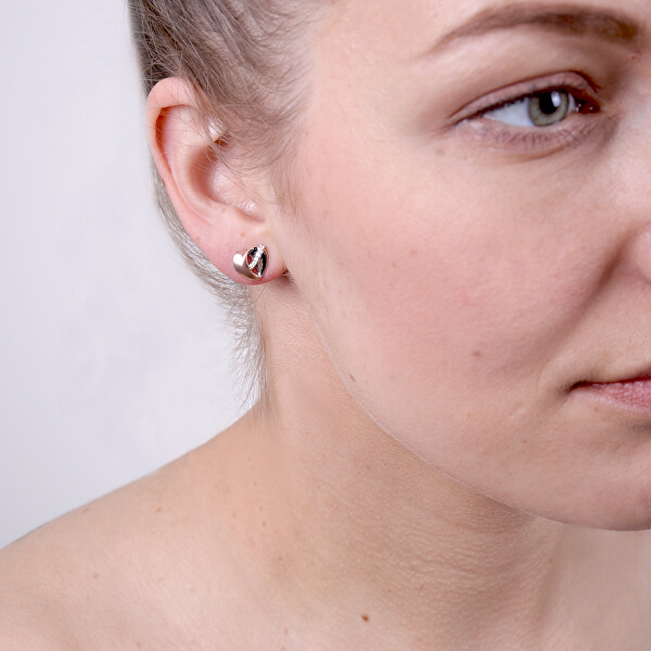 Romantici orecchini bicolore con zirconi E0001333
