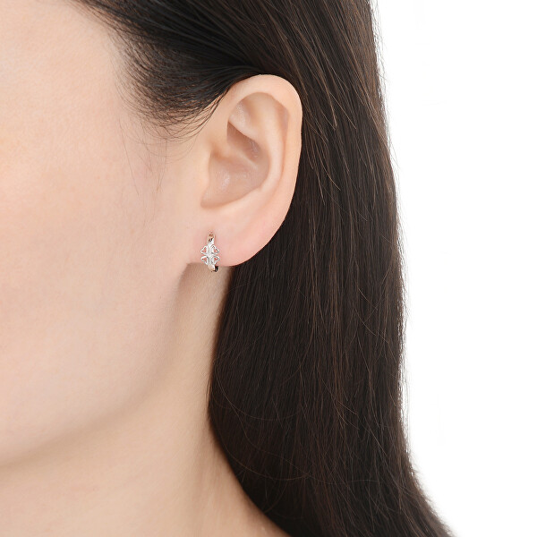 Stříbrné dětské kruhy Čtyřlístek E0000144