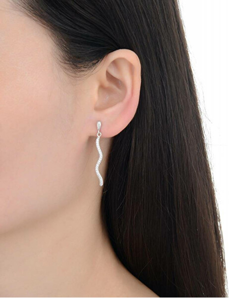 Eleganti orecchini in argento con zirconi E0002356