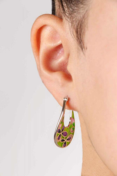 Distintivi orecchini in argento E0001651