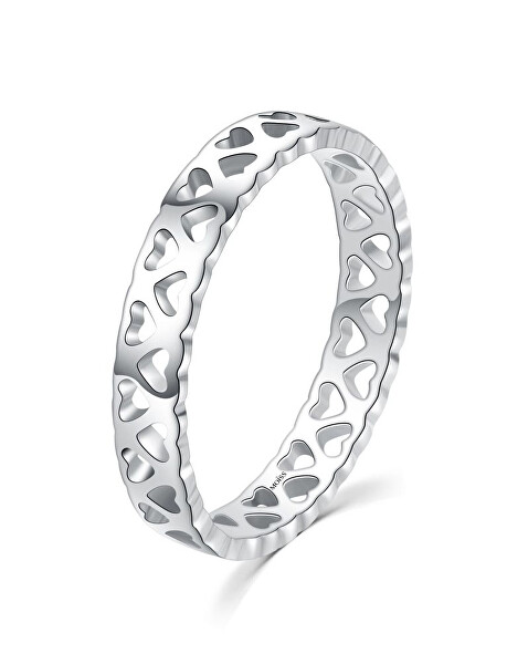 Dámský stříbrný prsten se srdíčky R0002048-P