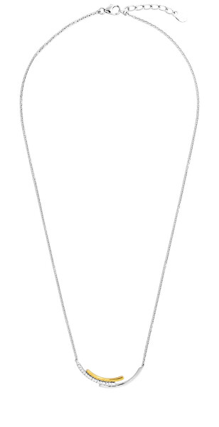 Elegantný bicolor náhrdelník so zirkónmi N0000478