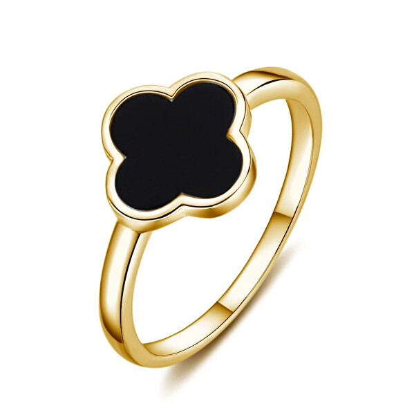 Elegantní pozlacený prsten Čtyřlístek R0004481-P