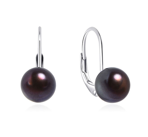 Elegantní stříbrné náušnice s černými perlami EP000098_EP000104