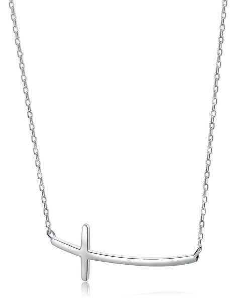Jemný stříbrný náhrdelník křízek N0000488