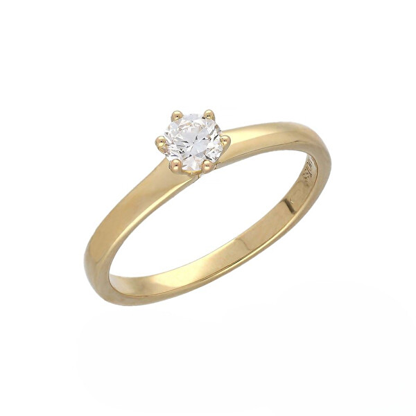 Luxusní diamantový prsten ze žlutého zlata RAL00057-P