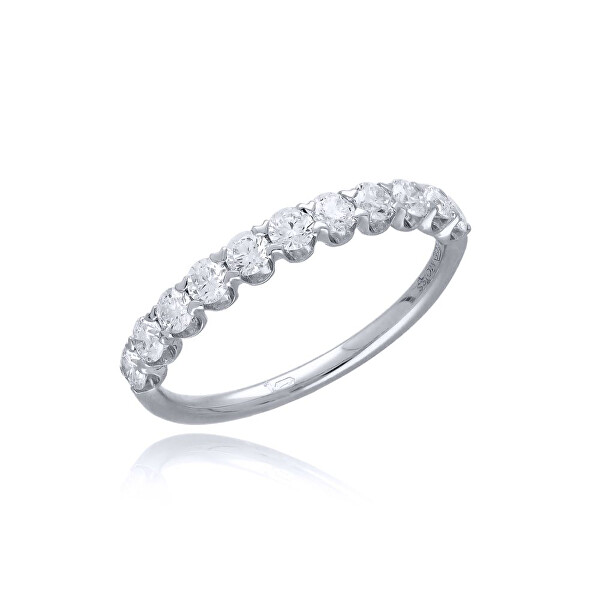Okouzlující diamantový prsten z bílého zlata RAL00142-P
