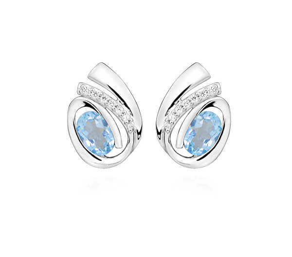 Varázslatos ezüst fülbevalók topáz kővel EG000143