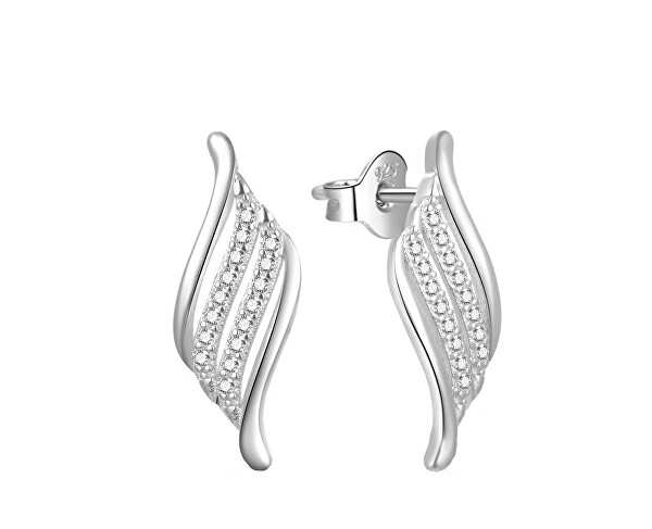 Varázslatos ezüst fülbevalók cirkónium kövekkel E0002438