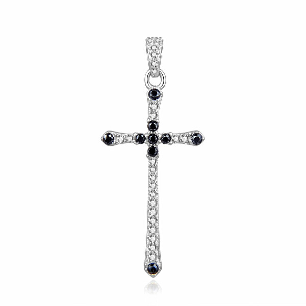 Originaler Silberanhänger Kreuz mit Zirkonen P0001241