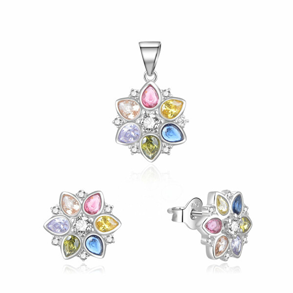 fuse Blink dilemma Set multicolor de bijuterii din argint cu strasuri S0000260 (pandantiv,  cercei) | Vivantis.ro - De la geantă la parfumi