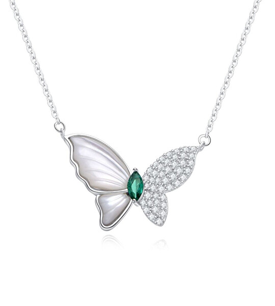 Překrásný stříbrný náhrdelník Motýl ETERNITY N0000958