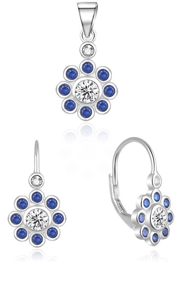 Incantevole set di gioielli in argento Fiori S0000278 (pendente, orecchini)