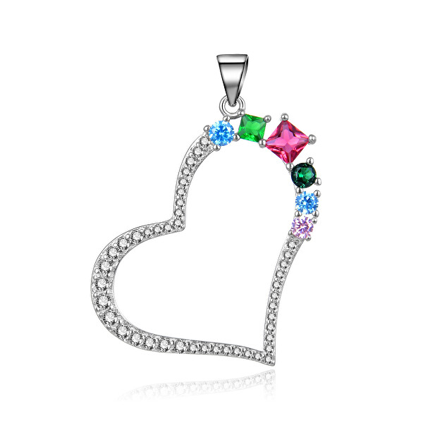 RomanticRomantischer Silberanhänger mit Zirkonen Herz P0001341