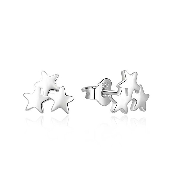 Schicke Silberohrringe Sterne E0002442