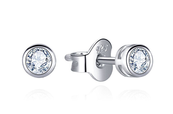 Drobné stříbrné náušnice s kubickým zirkonem E0001435