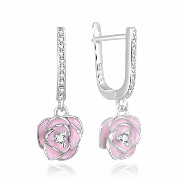 Orecchini in argento Rosa rosa E0002474