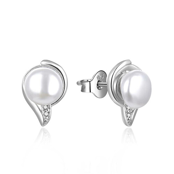Stříbrné náušnice s perlami Nadia E0003101