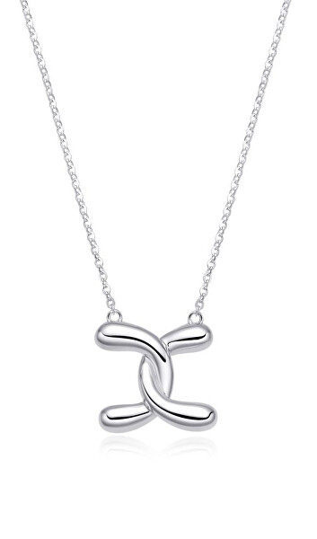 Stylový stříbrný náhrdelník pro ženy N0001143