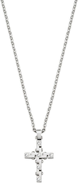 Pánský náhrdelník s křížem Motown SAEV03 (řetízek, přívěsek)