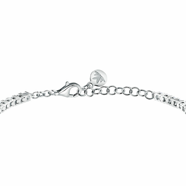 Blyštivý tenisový náramek se světle modrými zirkony Tesori SAIW269